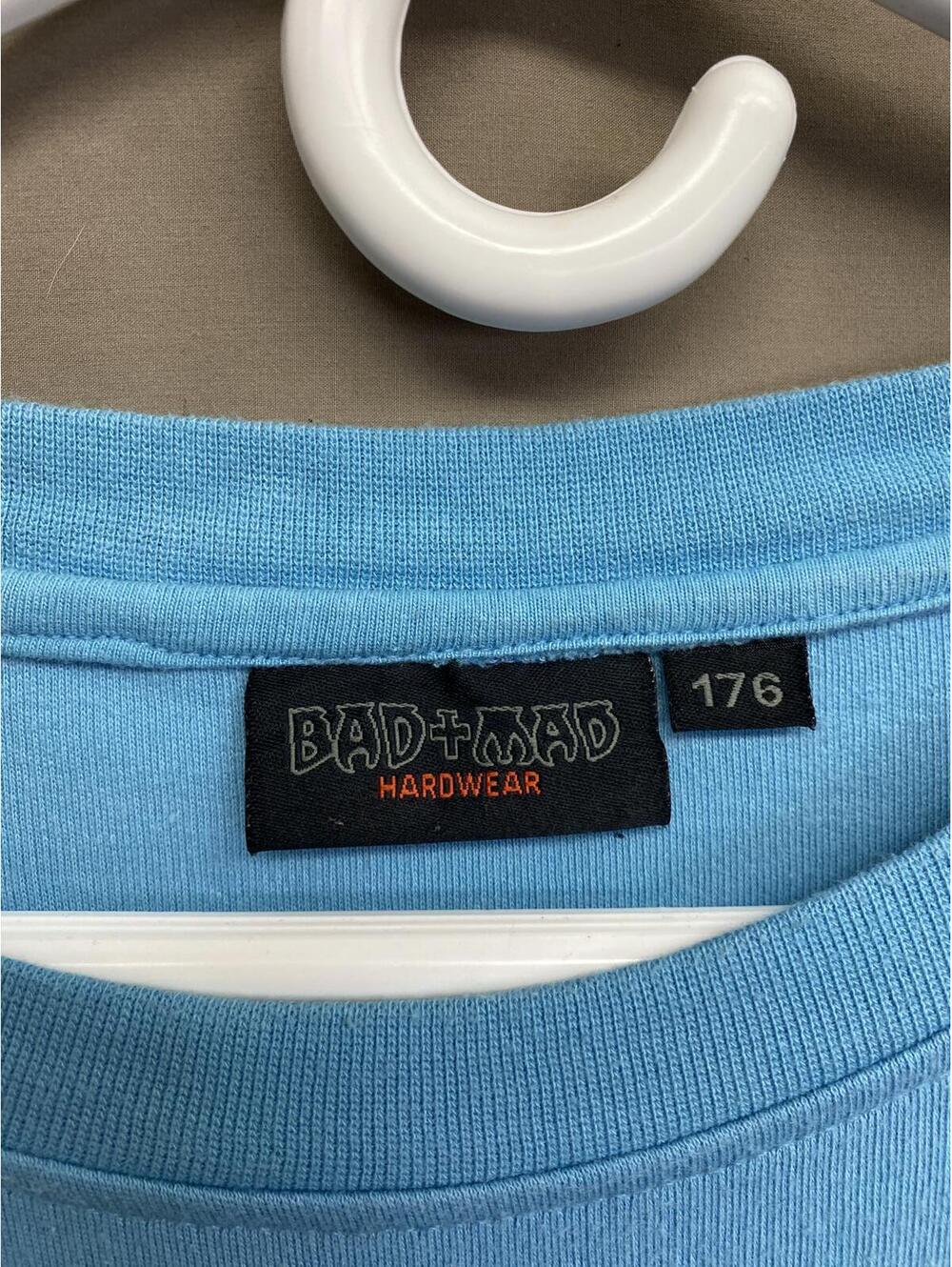 Vtg 90's Rare Bad+Mad Streetwear Blue Tokyo League Long Sleeve Shirt Men's L - Picture 4 of 7
